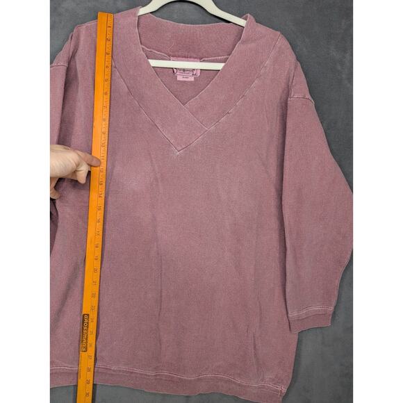 Stratosphere Women’s Long Sleeve Top V-Neck Slouchy One Size Vintage - Picture 4 of 8